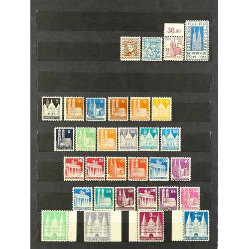 484 - GERMAN ALLIED ZONES 1945-49 ALLIED OCCUPATION COLLECTION of never hinged mint, with American, Britis... 