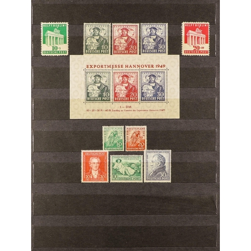 484 - GERMAN ALLIED ZONES 1945-49 ALLIED OCCUPATION COLLECTION of never hinged mint, with American, Britis... 