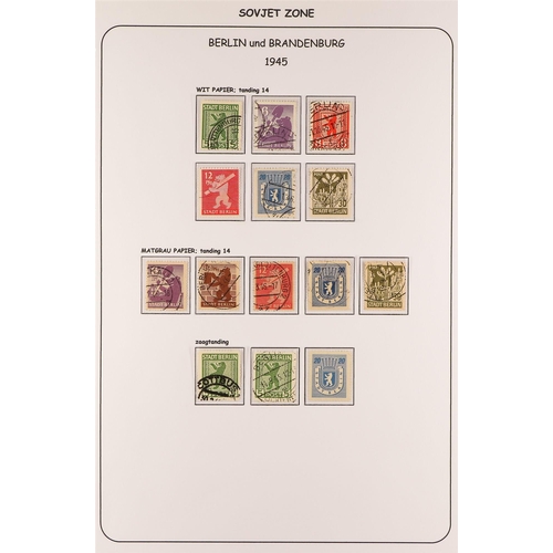 493 - GERMAN ALLIED ZONES SOVIET ZONE 1945-49 fine mint (much never hinged) and used collection incl. BERL... 