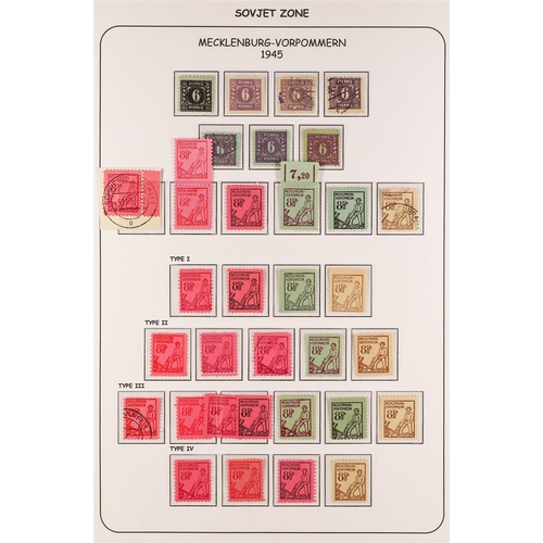 493 - GERMAN ALLIED ZONES SOVIET ZONE 1945-49 fine mint (much never hinged) and used collection incl. BERL... 