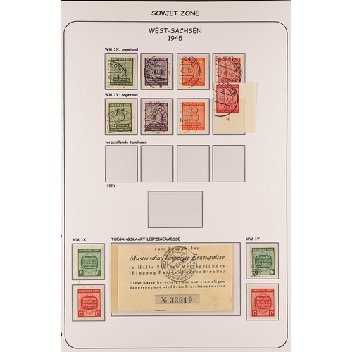 493 - GERMAN ALLIED ZONES SOVIET ZONE 1945-49 fine mint (much never hinged) and used collection incl. BERL... 