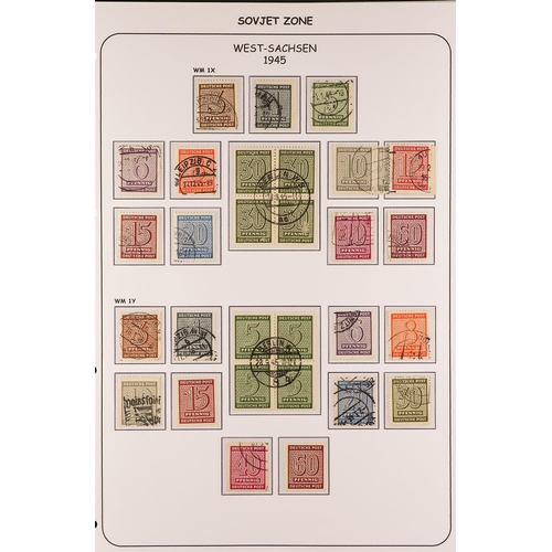 493 - GERMAN ALLIED ZONES SOVIET ZONE 1945-49 fine mint (much never hinged) and used collection incl. BERL... 