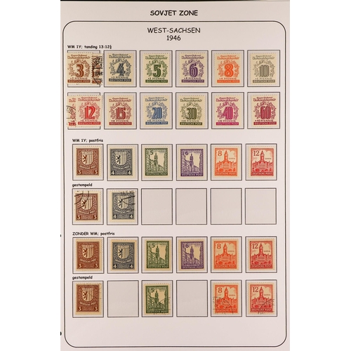 493 - GERMAN ALLIED ZONES SOVIET ZONE 1945-49 fine mint (much never hinged) and used collection incl. BERL... 