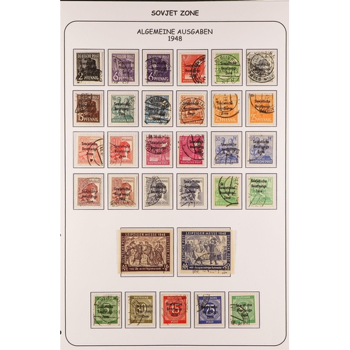 493 - GERMAN ALLIED ZONES SOVIET ZONE 1945-49 fine mint (much never hinged) and used collection incl. BERL... 