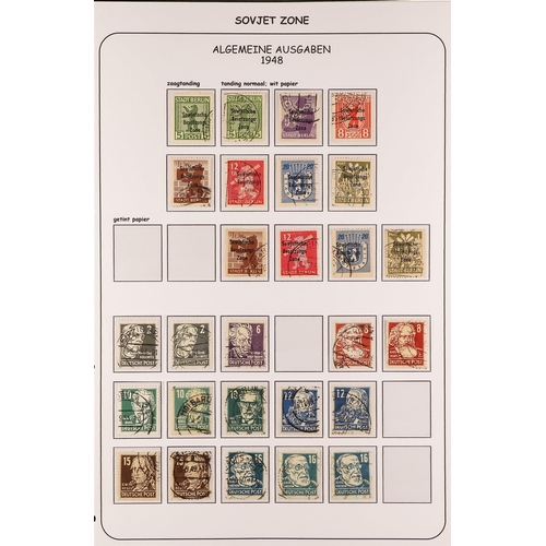 493 - GERMAN ALLIED ZONES SOVIET ZONE 1945-49 fine mint (much never hinged) and used collection incl. BERL... 