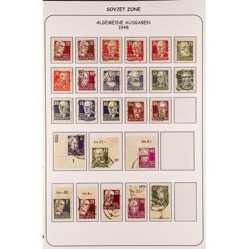 493 - GERMAN ALLIED ZONES SOVIET ZONE 1945-49 fine mint (much never hinged) and used collection incl. BERL... 