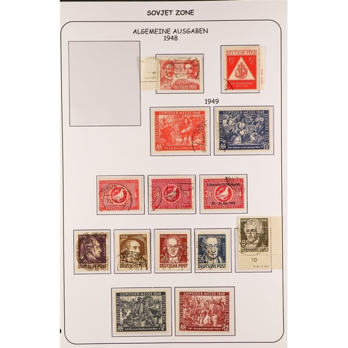 493 - GERMAN ALLIED ZONES SOVIET ZONE 1945-49 fine mint (much never hinged) and used collection incl. BERL... 