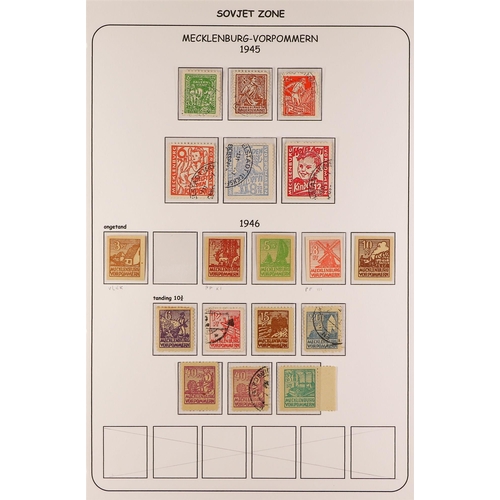 493 - GERMAN ALLIED ZONES SOVIET ZONE 1945-49 fine mint (much never hinged) and used collection incl. BERL... 