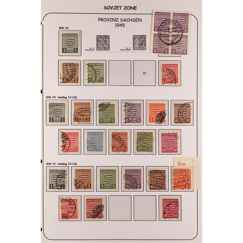 493 - GERMAN ALLIED ZONES SOVIET ZONE 1945-49 fine mint (much never hinged) and used collection incl. BERL... 