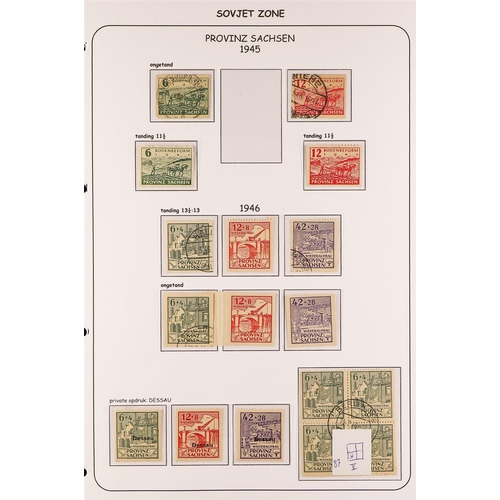 493 - GERMAN ALLIED ZONES SOVIET ZONE 1945-49 fine mint (much never hinged) and used collection incl. BERL... 