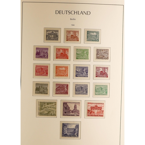 495 - GERMANY - BERLIN 1948-90 NEVER HINGED MINT COLLECTION in a Lighthouse hingeless album with slipcase,... 