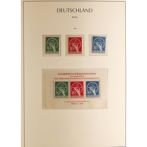 495 - GERMANY - BERLIN 1948-90 NEVER HINGED MINT COLLECTION in a Lighthouse hingeless album with slipcase,... 