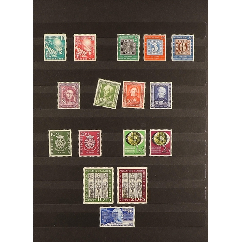 499 - GERMANY WEST 1949-66 FINE MINT COLLECTION mostly first hinge and incl. 1949 Parliament, Stamp Centen... 