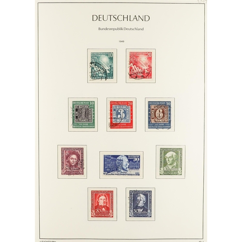 500 - GERMANY WEST 1949-80  a used collection in a Lighthouse hingeless album, incl. all early issues. (Qt... 