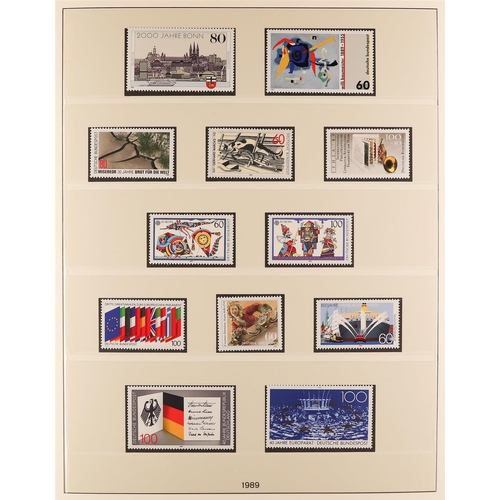 503 - GERMANY WEST 1982-95 NEVER HINGED MINT COLLECTION IN THREE LINDNER HINGELESS ALBUMS largely complete... 