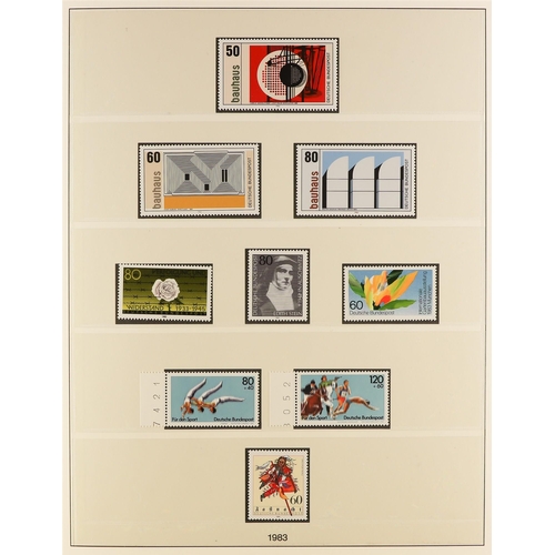 503 - GERMANY WEST 1982-95 NEVER HINGED MINT COLLECTION IN THREE LINDNER HINGELESS ALBUMS largely complete... 