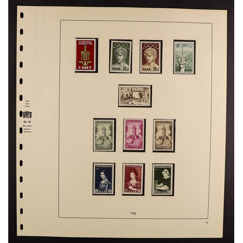 512 - GERMANY - SAAR 1947-56 FINE MINT & NEVER HINGED COLLECTION incl. 1947 set, 1947 surcharges set, 1948... 