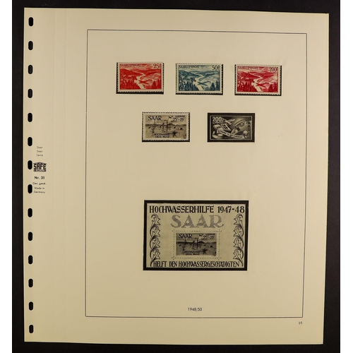 512 - GERMANY - SAAR 1947-56 FINE MINT & NEVER HINGED COLLECTION incl. 1947 set, 1947 surcharges set, 1948... 