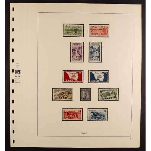 512 - GERMANY - SAAR 1947-56 FINE MINT & NEVER HINGED COLLECTION incl. 1947 set, 1947 surcharges set, 1948... 