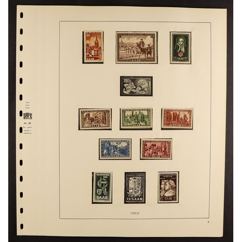 512 - GERMANY - SAAR 1947-56 FINE MINT & NEVER HINGED COLLECTION incl. 1947 set, 1947 surcharges set, 1948... 