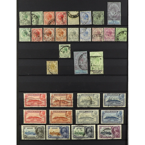 514 - GIBRALTAR 1886-1935 USED COLLECTION incl. 1886 opt'd  to 2½d, 1889 Spanish currency to 2p, 1898 Ster... 