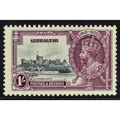 524 - GIBRALTAR 1935 1s Silver Jubilee, LIGHTNING CONDUCTOR, SG 117c, fine mint. Cat. £275.