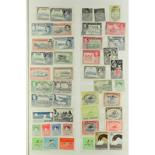 55 - COLLECTIONS & ACCUMULATIONS WORLD RANGES IN SEVEN STOCKBOOKS with clean mint (incl. never hinged) an... 