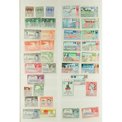 55 - COLLECTIONS & ACCUMULATIONS WORLD RANGES IN SEVEN STOCKBOOKS with clean mint (incl. never hinged) an... 