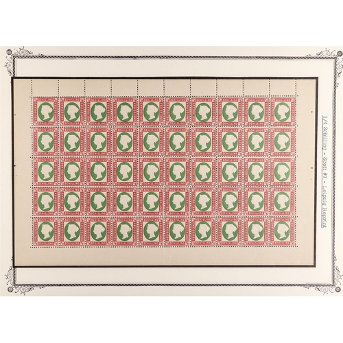 550 - HELIGOLAND 1869-73 ¼sch Leipzig reprint sheet of fifty, very fine mint, stamps mostly never hinged, ... 