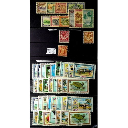 62 - COLLECTIONS & ACCUMULATIONS BRITISH COMMONWEALTH ranges on stockcards, largely mint definitive sets ... 