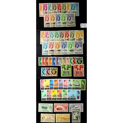 62 - COLLECTIONS & ACCUMULATIONS BRITISH COMMONWEALTH ranges on stockcards, largely mint definitive sets ... 