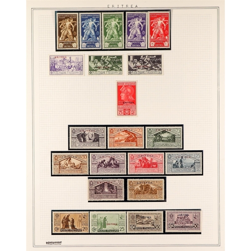 621 - ITALIAN COLONIES ERITREA 1925-39 mint collection incl. 1925-26 Jubilee set NHM, 1929 Montecassino se... 