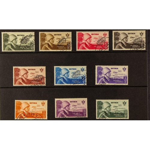 624 - ITALIAN COLONIES ERITREA 1934 Air Rome - Mogadiscio Flight complete set, Sassone 7/16, superb used w... 