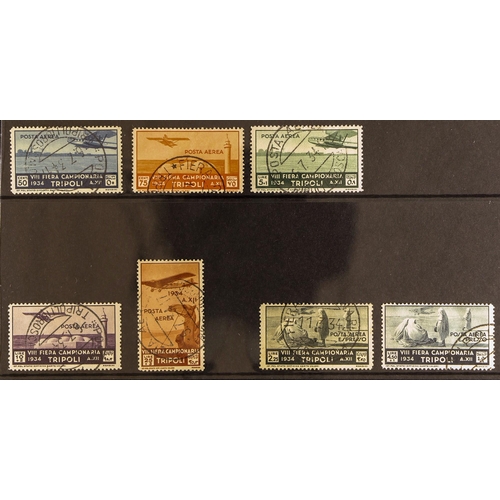 629 - ITALIAN COLONIES LIBYA 1934. Air Post set incl. Express issues, Sass S.49, SG 190/94 & E195/96, fine... 