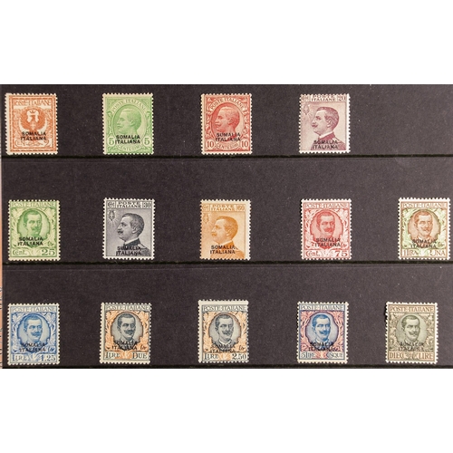 631 - ITALIAN COLONIES SOMALIA 1926-30 overprints on stamps of 1901-26 set, Sassone S.20. fine mint. Cat. ... 