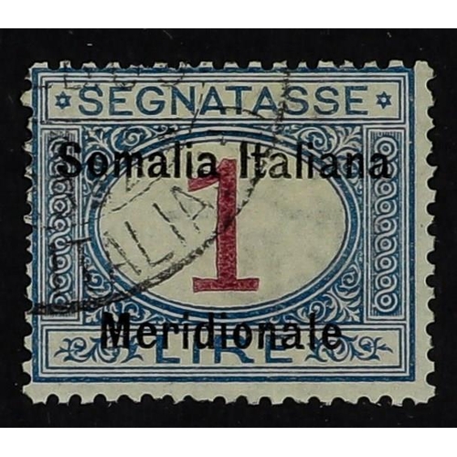 636 - ITALIAN COLONIES SOMALIA POSTAGE DUE 1906 1L magenta & blue 