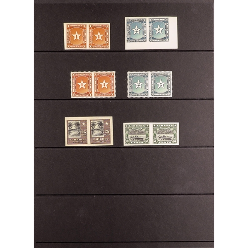 677 - LIBERIA 1892-1954 VARIETIES fine mint (mostly never hinged) collection. With 1892 1c and 2c horizont... 