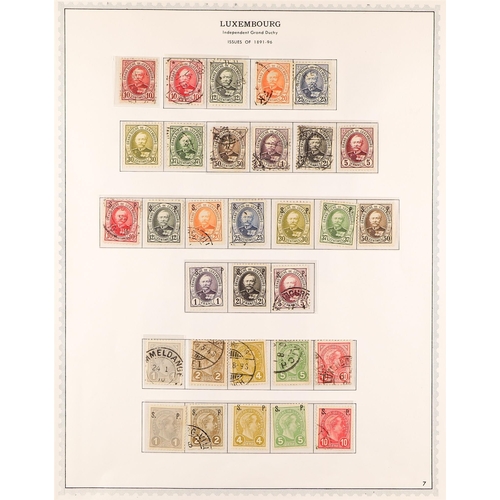 678 - LUXEMBOURG 1891-1915 COLLECTION of mint or used incl. 1891-93 definitive set mostly used (the 5fr is... 