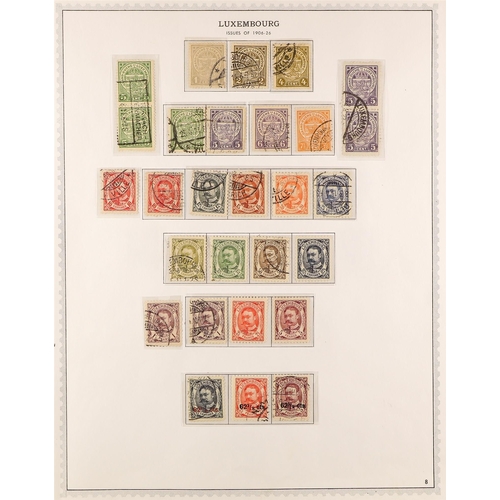 678 - LUXEMBOURG 1891-1915 COLLECTION of mint or used incl. 1891-93 definitive set mostly used (the 5fr is... 