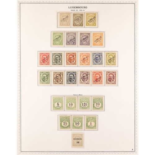 678 - LUXEMBOURG 1891-1915 COLLECTION of mint or used incl. 1891-93 definitive set mostly used (the 5fr is... 