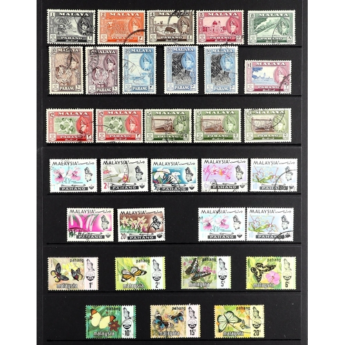 698 - MALAYA STATES PAHANG 1891-1996 used collection, incl. 1935-41 to 50c, 1950-56 most values to $1, 195... 