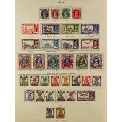 7 - COLLECTIONS & ACCUMULATIONS KING GEORGE VI CROWN ALBUM a used collection incl. stronger Aden, Austra... 