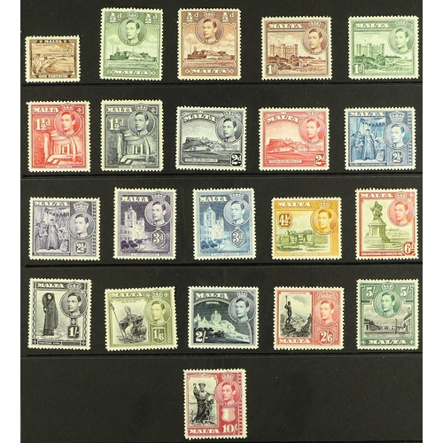 705 - MALTA 1903-1953 MINT COLLECTION incl. 1903 set, 1904-1914 set, 1914-21 set to 2/6 s, 1921-1922 to 2½... 