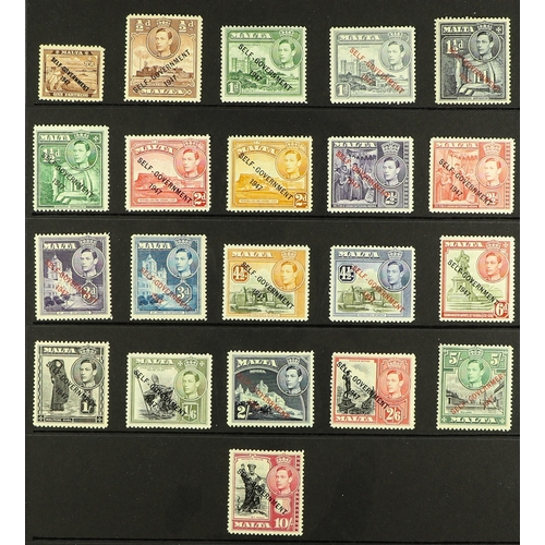 705 - MALTA 1903-1953 MINT COLLECTION incl. 1903 set, 1904-1914 set, 1914-21 set to 2/6 s, 1921-1922 to 2½... 