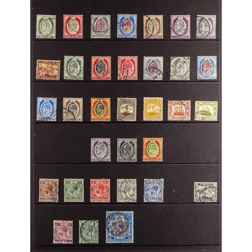 707 - MALTA 1903-53 USED COLLECTION incl. 1903 set, 1904-1914 set, 1914-21 part set to 2s (ex 3d), 1922-19... 