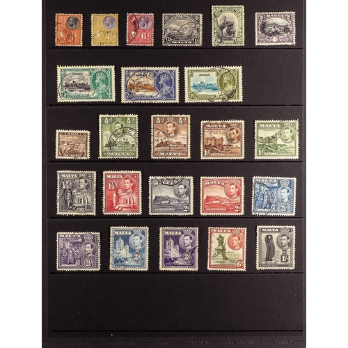 707 - MALTA 1903-53 USED COLLECTION incl. 1903 set, 1904-1914 set, 1914-21 part set to 2s (ex 3d), 1922-19... 