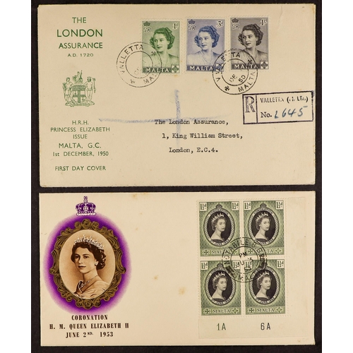 713 - MALTA 1937-1969 COVERS COLLECTION in an album, mostly illustrated First Day covers, the majority una... 