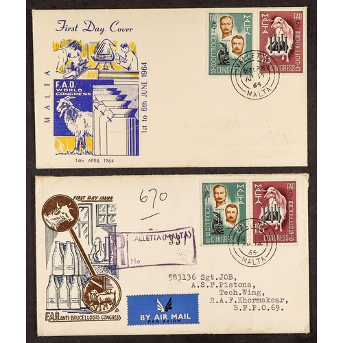 713 - MALTA 1937-1969 COVERS COLLECTION in an album, mostly illustrated First Day covers, the majority una... 