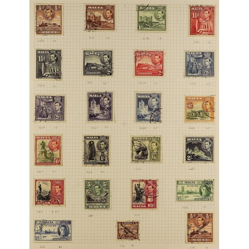 714 - MALTA 1937-85 FINE USED collection in an album, a complete basic run from 1937 Coronation to the end... 