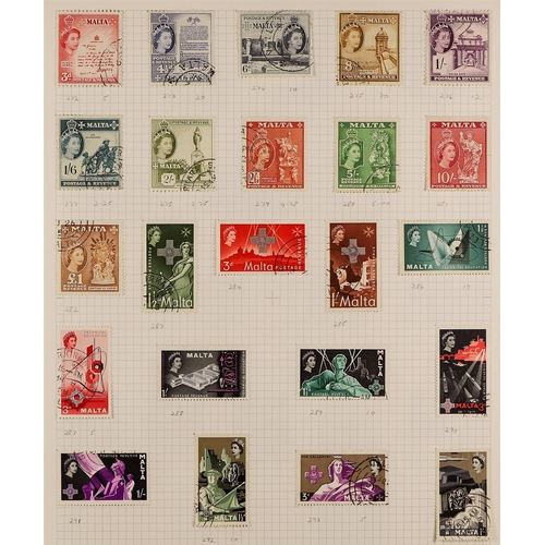 714 - MALTA 1937-85 FINE USED collection in an album, a complete basic run from 1937 Coronation to the end... 